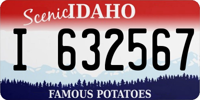 ID license plate I632567