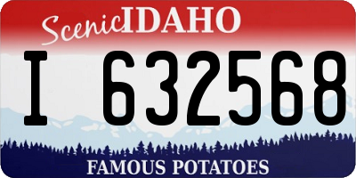 ID license plate I632568