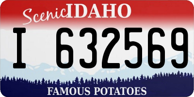 ID license plate I632569
