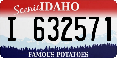 ID license plate I632571