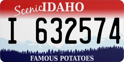 ID license plate I632574