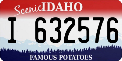 ID license plate I632576
