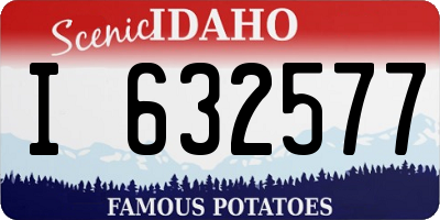 ID license plate I632577