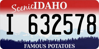 ID license plate I632578