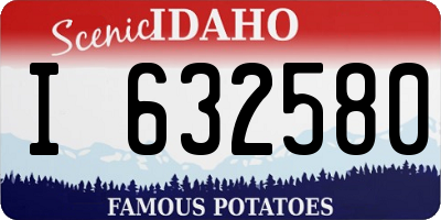 ID license plate I632580