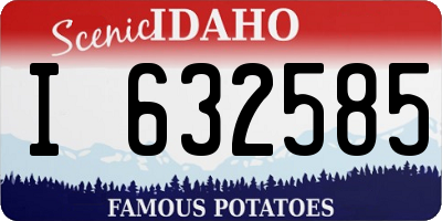 ID license plate I632585