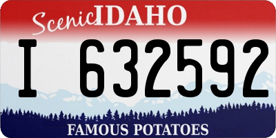 ID license plate I632592