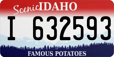 ID license plate I632593