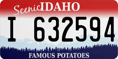 ID license plate I632594