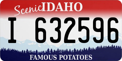 ID license plate I632596