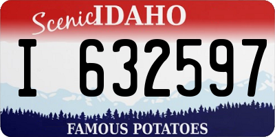 ID license plate I632597