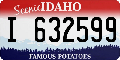 ID license plate I632599