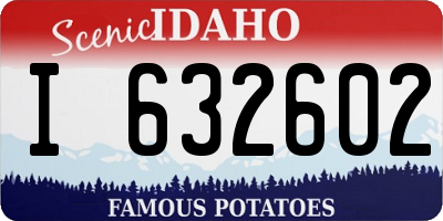 ID license plate I632602