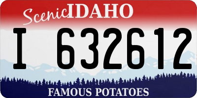 ID license plate I632612