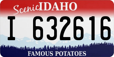 ID license plate I632616