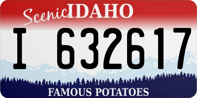 ID license plate I632617