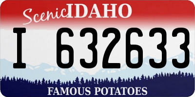 ID license plate I632633