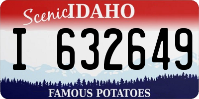 ID license plate I632649
