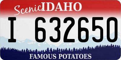 ID license plate I632650
