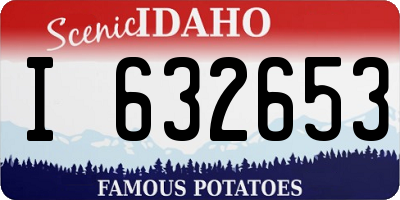 ID license plate I632653
