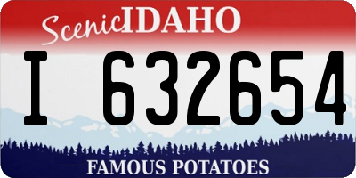 ID license plate I632654