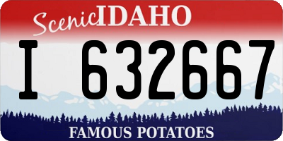 ID license plate I632667