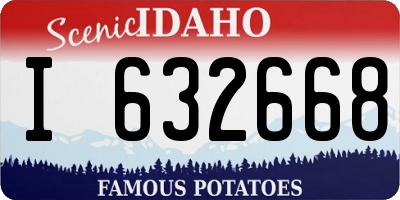 ID license plate I632668