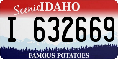 ID license plate I632669