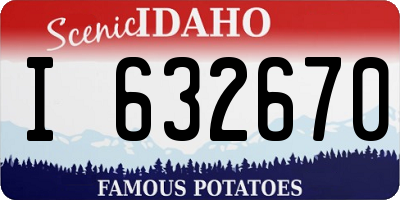 ID license plate I632670