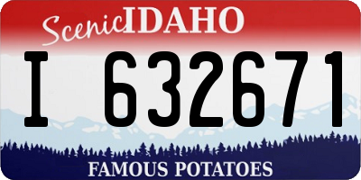ID license plate I632671
