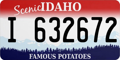ID license plate I632672