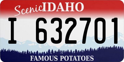 ID license plate I632701