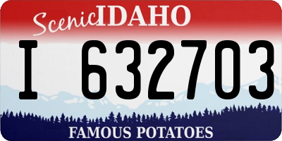 ID license plate I632703