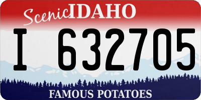 ID license plate I632705