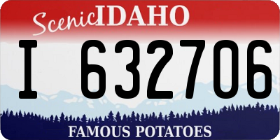 ID license plate I632706
