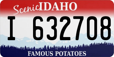ID license plate I632708
