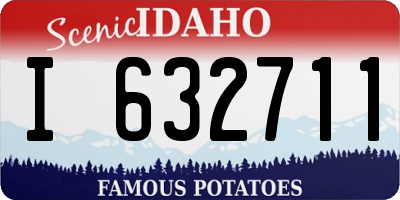 ID license plate I632711