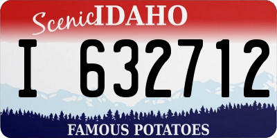ID license plate I632712
