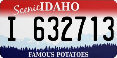 ID license plate I632713