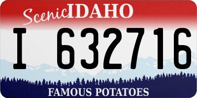 ID license plate I632716