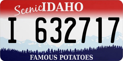ID license plate I632717