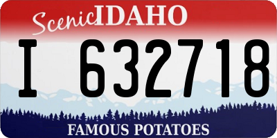 ID license plate I632718