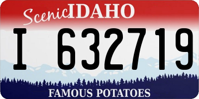 ID license plate I632719