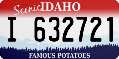 ID license plate I632721