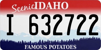 ID license plate I632722
