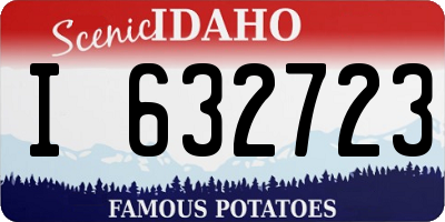 ID license plate I632723