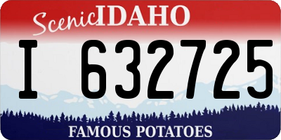 ID license plate I632725