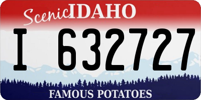 ID license plate I632727