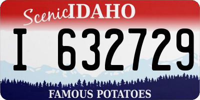 ID license plate I632729