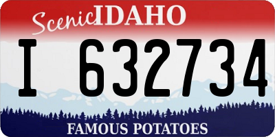 ID license plate I632734